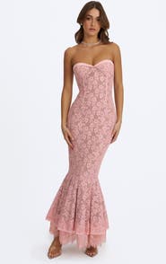 Miss Circle Rosalyn Lace Sweetheart Maxi Mermaid Dress