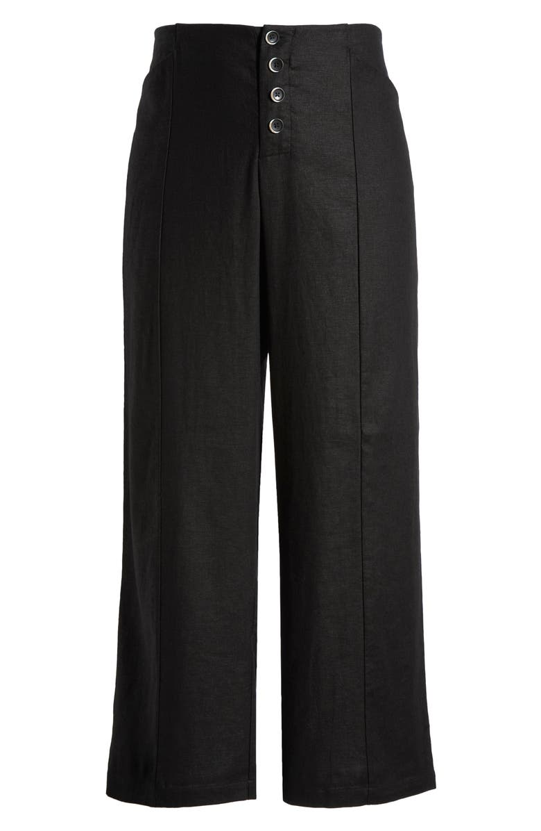 Universal Standard Coastal Midweight High Waist Linen Blend Pants, Alternate, color, 