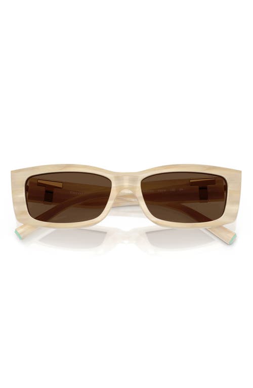 Tiffany & Co . 54mm Rectangular Sunglasses In Neutral