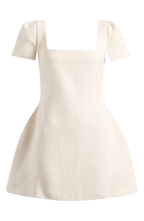 Square Neck Fit & Flare Minidress