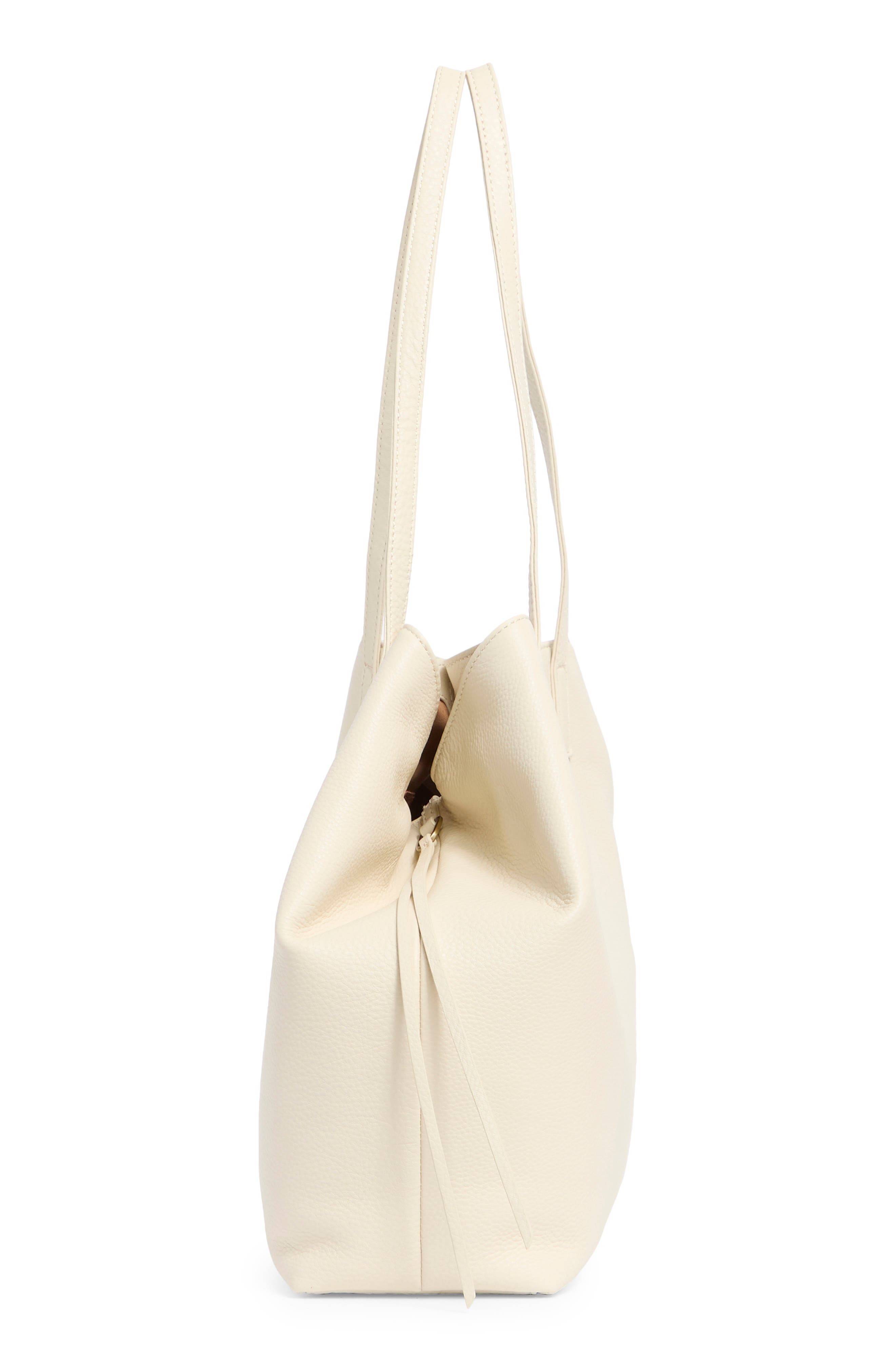 HOBO Medium Kingston Leather Tote, Alternate, color, Ivory