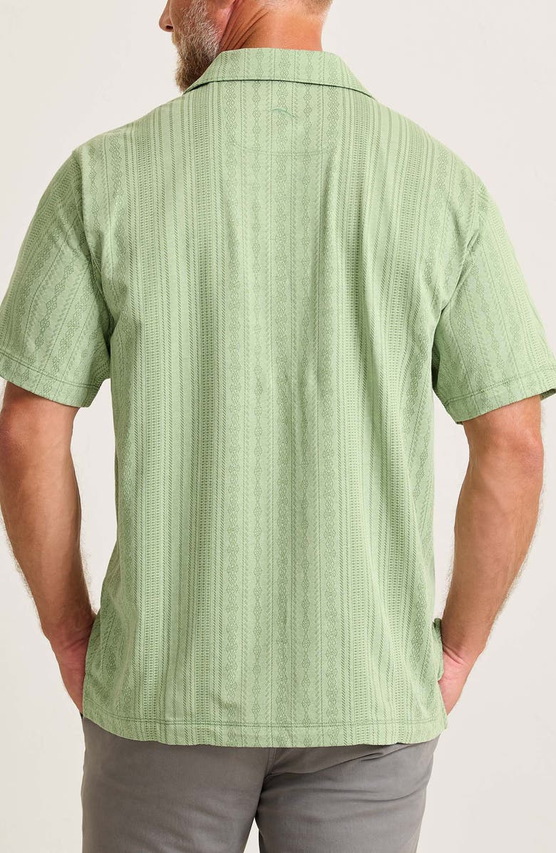 Tommy Bahama Palm Fresco Beach Border IslandZone<sup>®</sup> Camp Shirt, Alternate, color, Elm