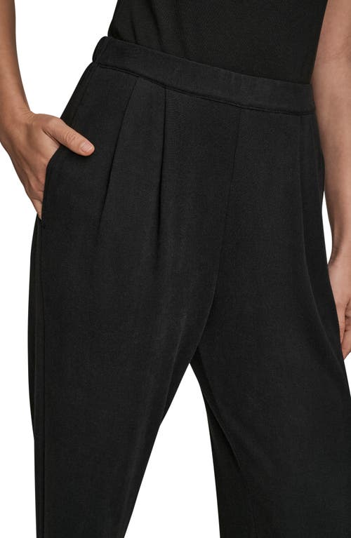 Donna Karan New York High Waist Wide Leg Pull-on Pants In Black