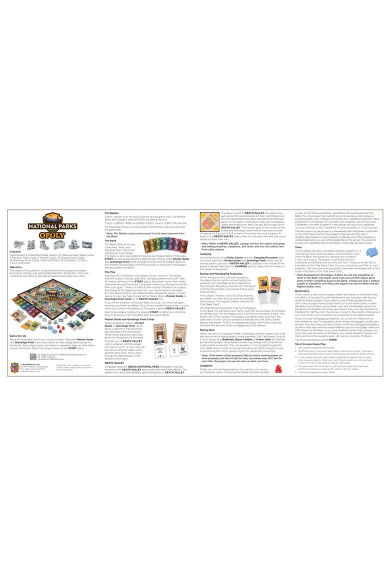 National Parks Opoly, Alternate, color, Multicolor