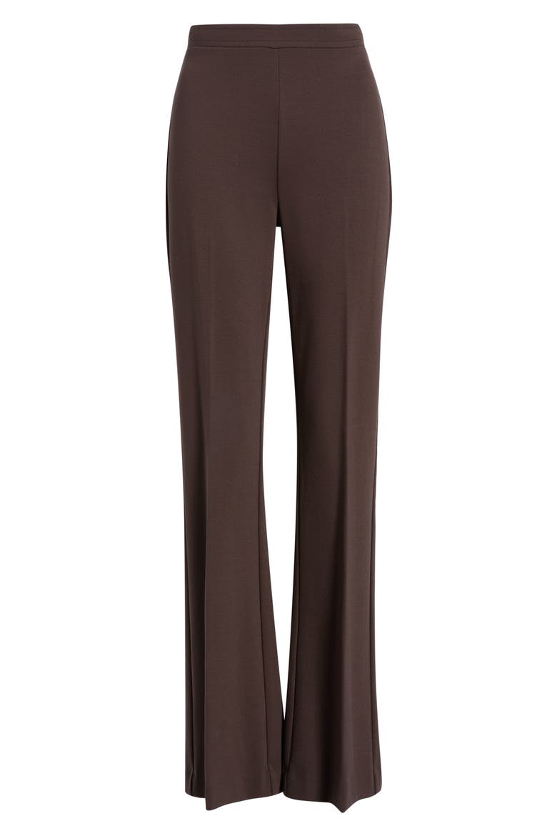 Meghan Double Knit Flare Pants, Alternate, color, CHOCOLATE