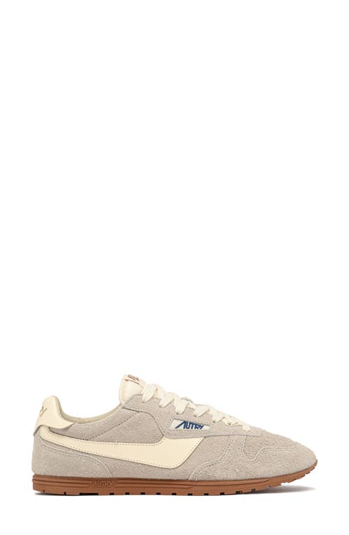 Autry 'windspin Low' Grey Sneaker With Logo On The Side And On The Heel