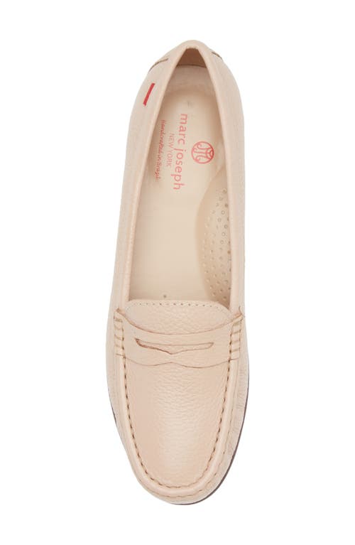 Marc Joseph New York Lexington Penny Loafer In Nude Grainy