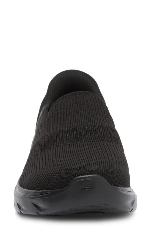 Skechers Go Walk 5 Womens Mesh Fitness Slip-on Sneakers In Black