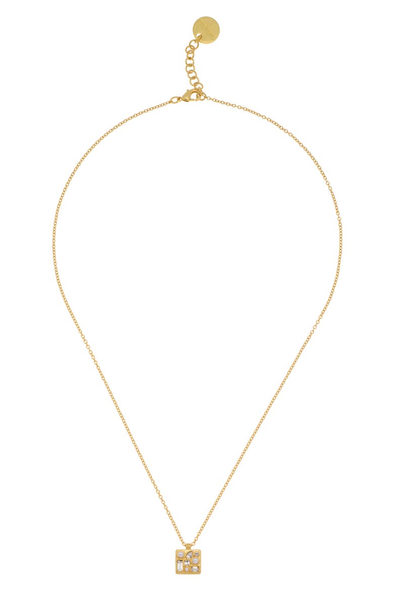 Zina Zoraya Pendant Necklace, Alternate, color, GOLD TONE / PEARL / CLEAR