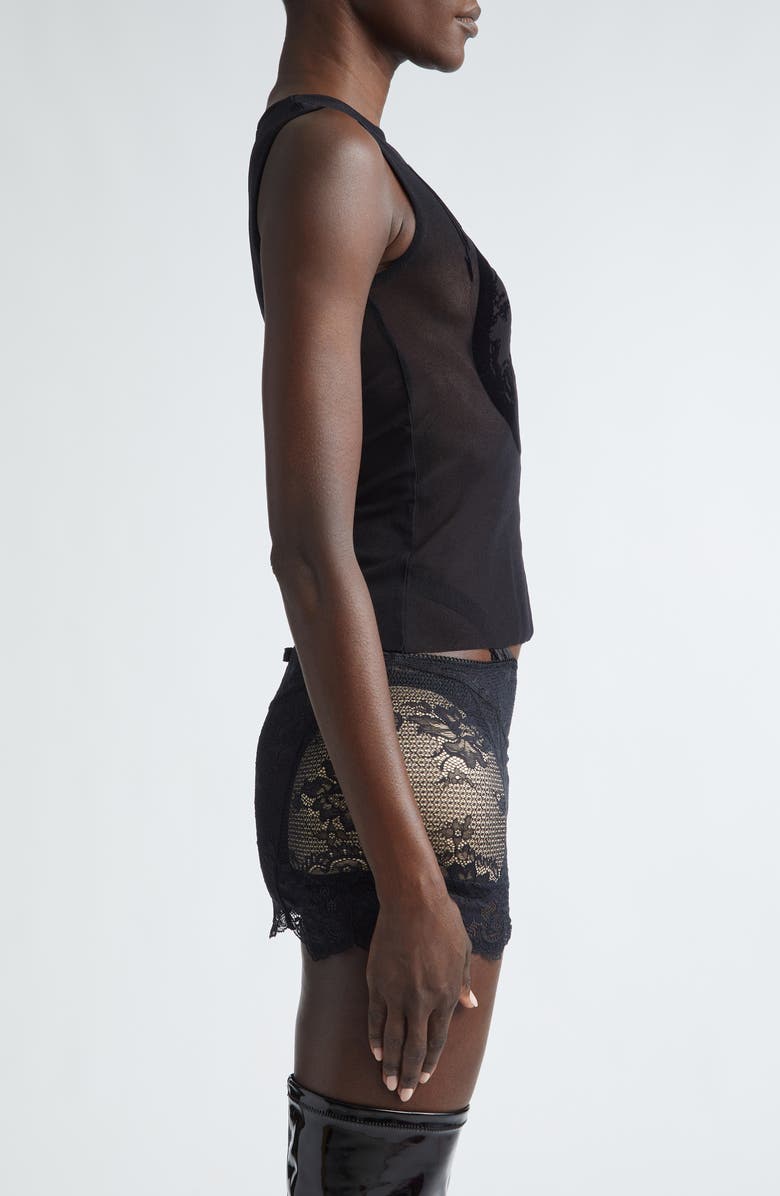 Jean Paul Gaultier x Shayne Oliver Flocked Earth Mesh Tank, Alternate, color, 