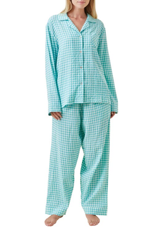 PAPINELLE PAPINELLE SEERSUCKER GINGHAM PAJAMAS