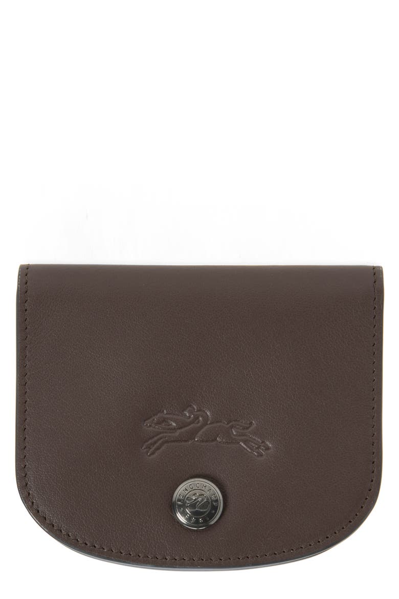 Le Pliage Xtra Leather Flap Card Case, Main, color, MOCHA