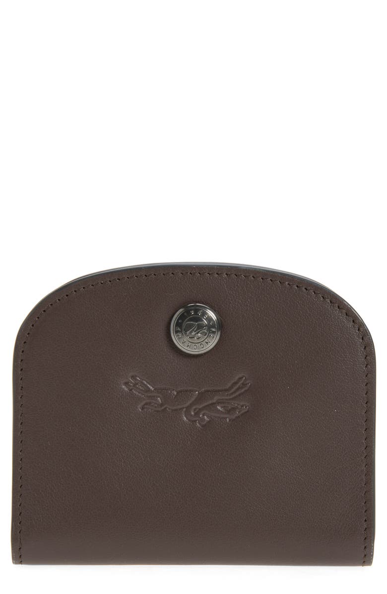 Longchamp Le Pliage Xtra Leather Flap Card Case, Main, color, Mocha