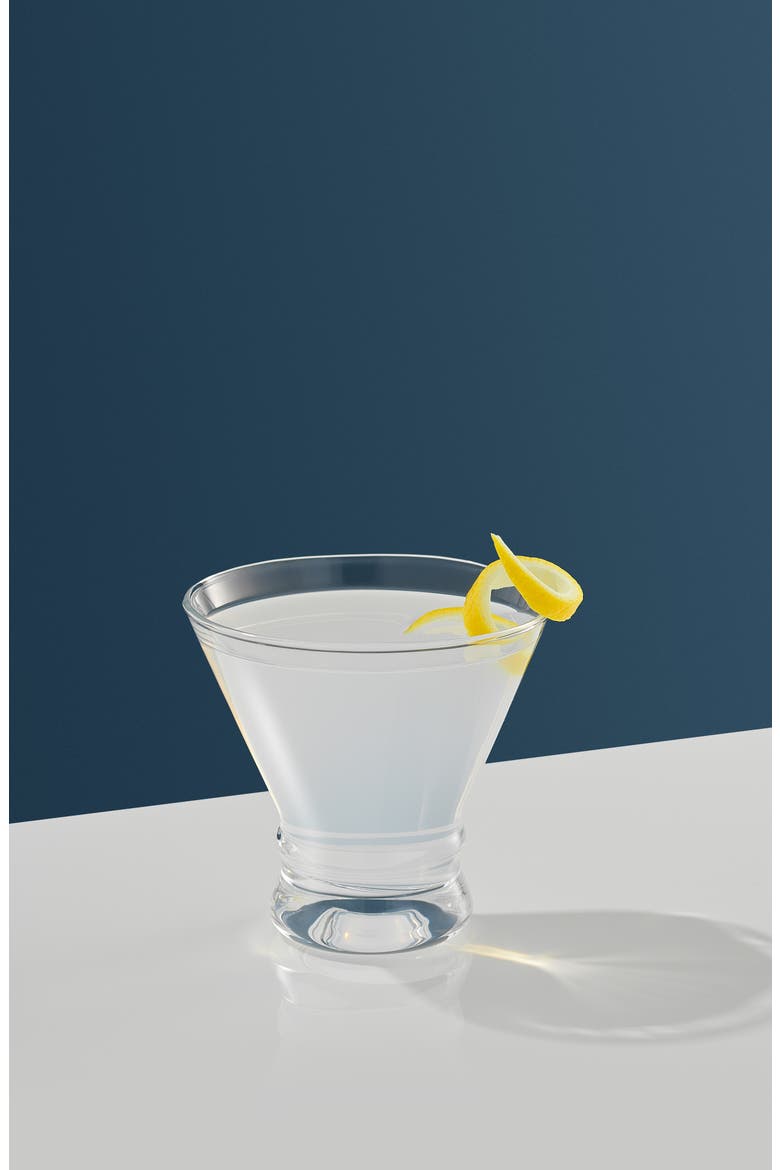 Afina Set of 8 Stemless Martini Glasses, Alternate, color, CLEAR