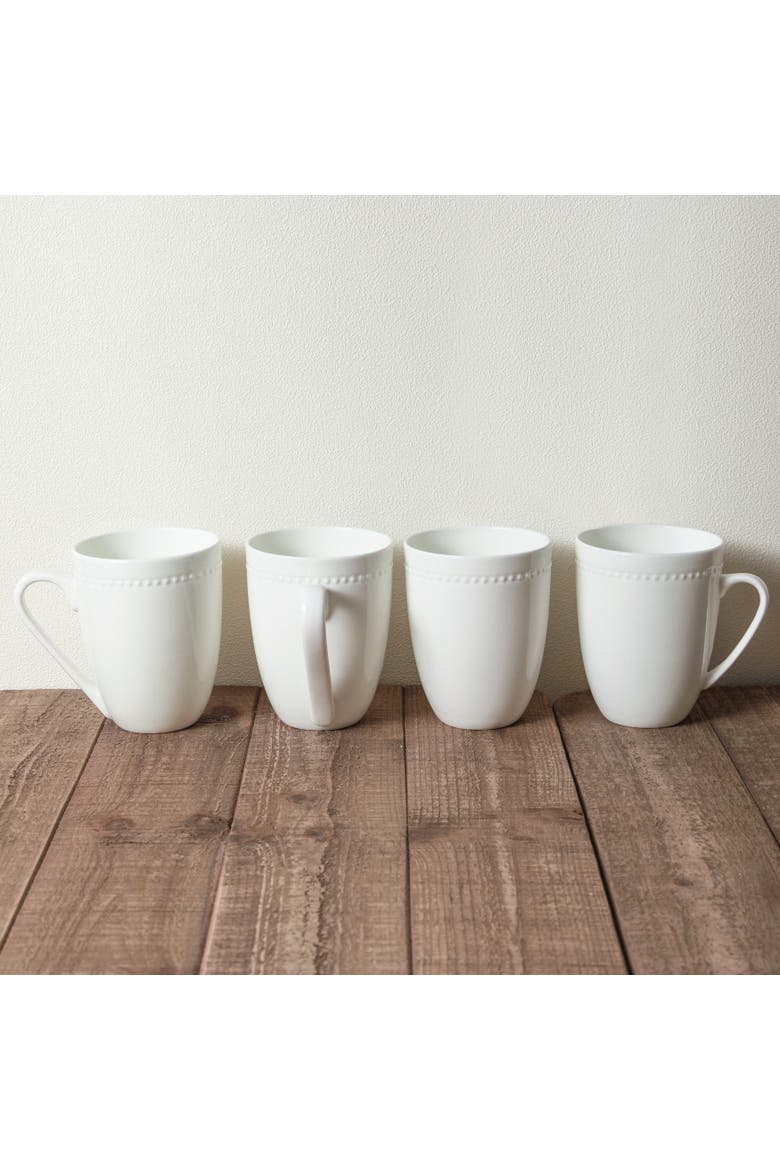 Ava Bone China 16-Piece Dinnerware Set, Alternate, color, White