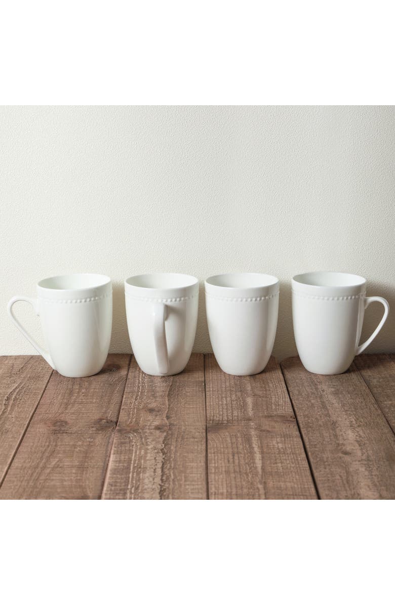 Stone Lain Ava Bone China 16-Piece Dinnerware Set, Alternate, color, White