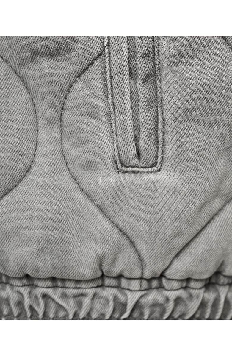 MANGO TEEN Quilted Denim Jacket, Alternate, color, Grey