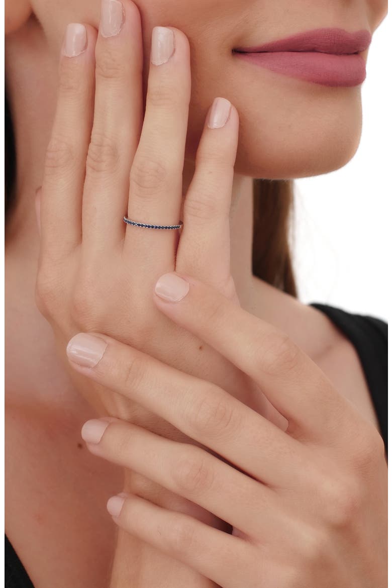 Stackable Sapphire Ring, Alternate, color, 18K WHITE GOLD SAPPHIRE