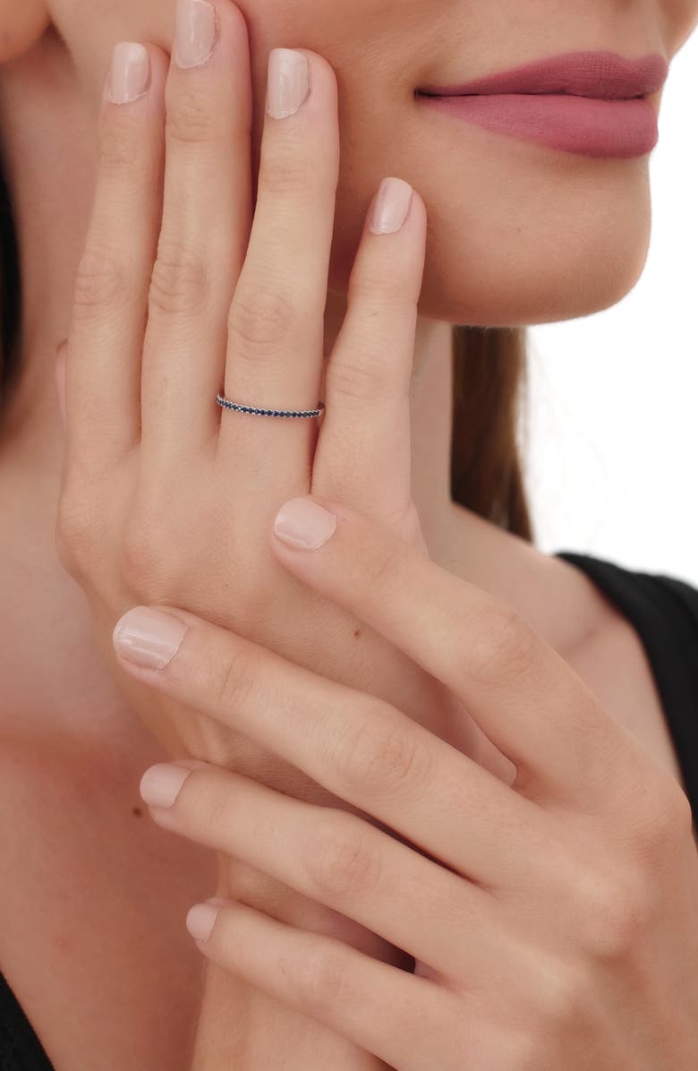 Bony Levy Stackable Sapphire Ring, Main, color, 18K White Gold Sapphire