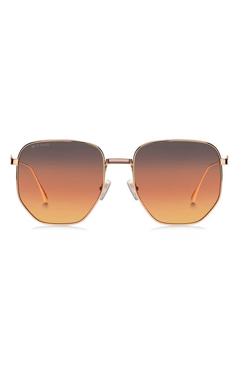 60mm Geometric Sunglasses