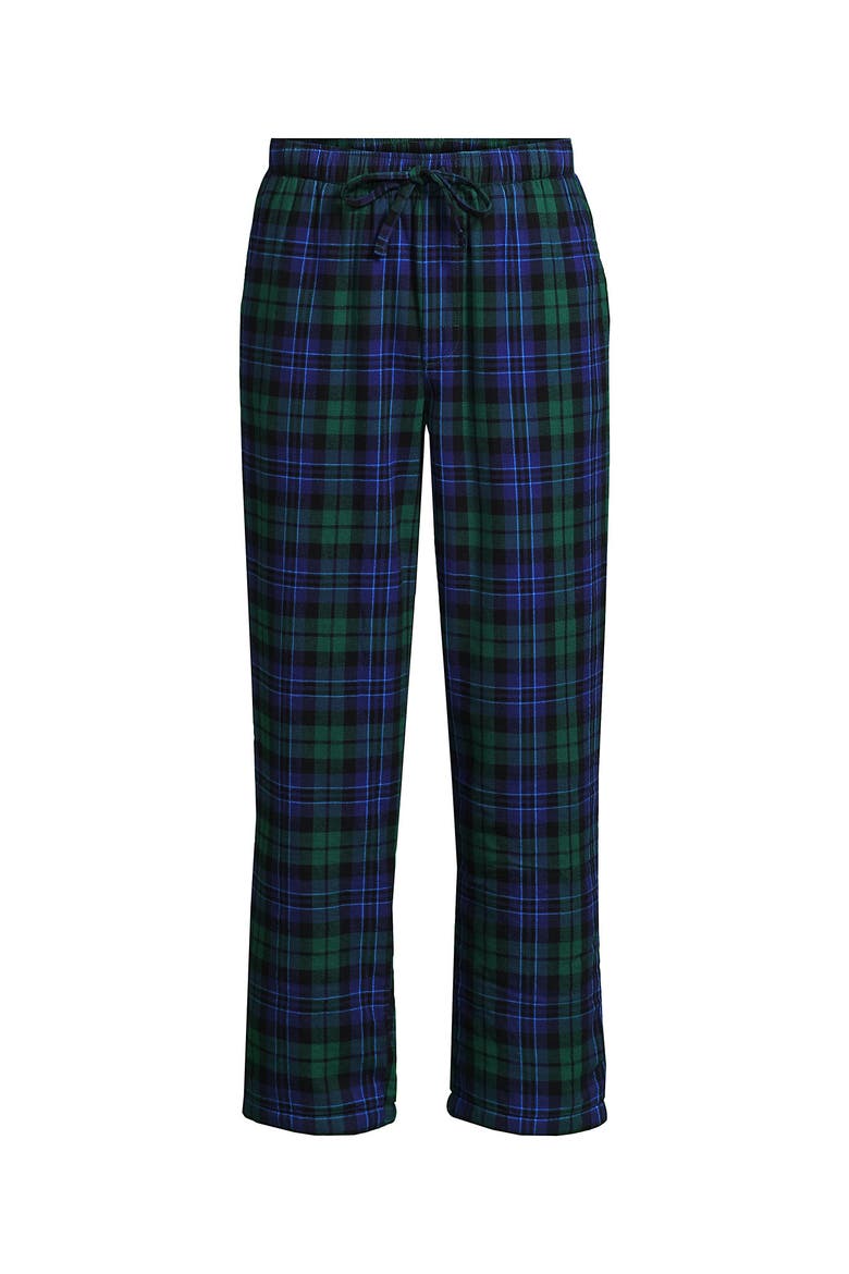 High Pile Fleece Lined Flannel Pajama Pants, Alternate, color, Liberty Blue/Pine Blackwatch