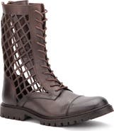VINTAGE FOUNDRY Windsor Leather Fishnet Cutout Boot