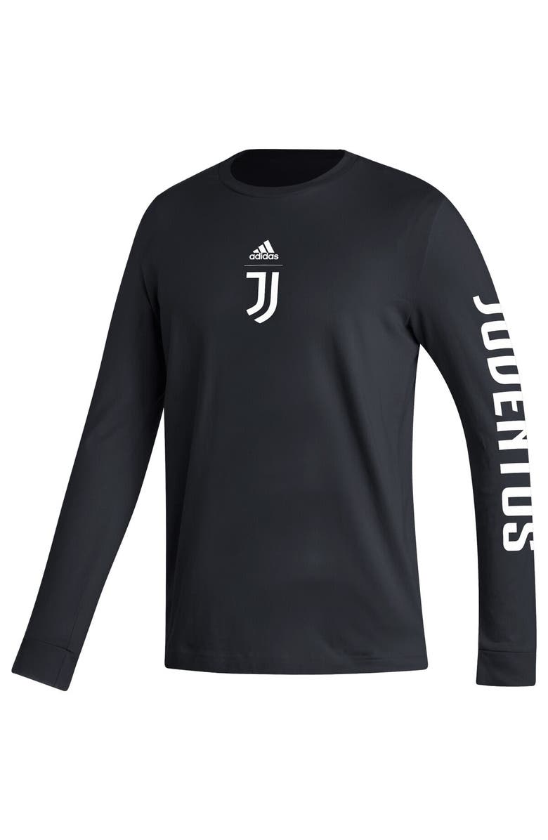 adidas Men's adidas Black Juventus Team Crest Long Sleeve T-Shirt, Alternate, color, 