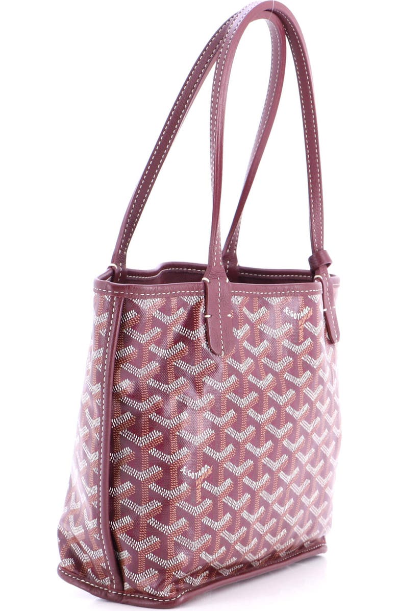 Pre-Owned Goyard Anjou Reversible Tote Coated Canvas Mini, Alternate, color, Red