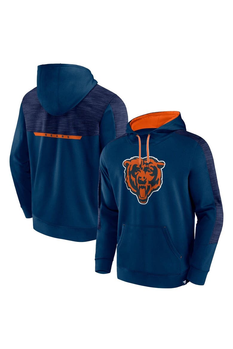 Men's Fanatics Branded Navy Chicago Bears Defender Evo Pullover Hoodie, Main, color, Navy