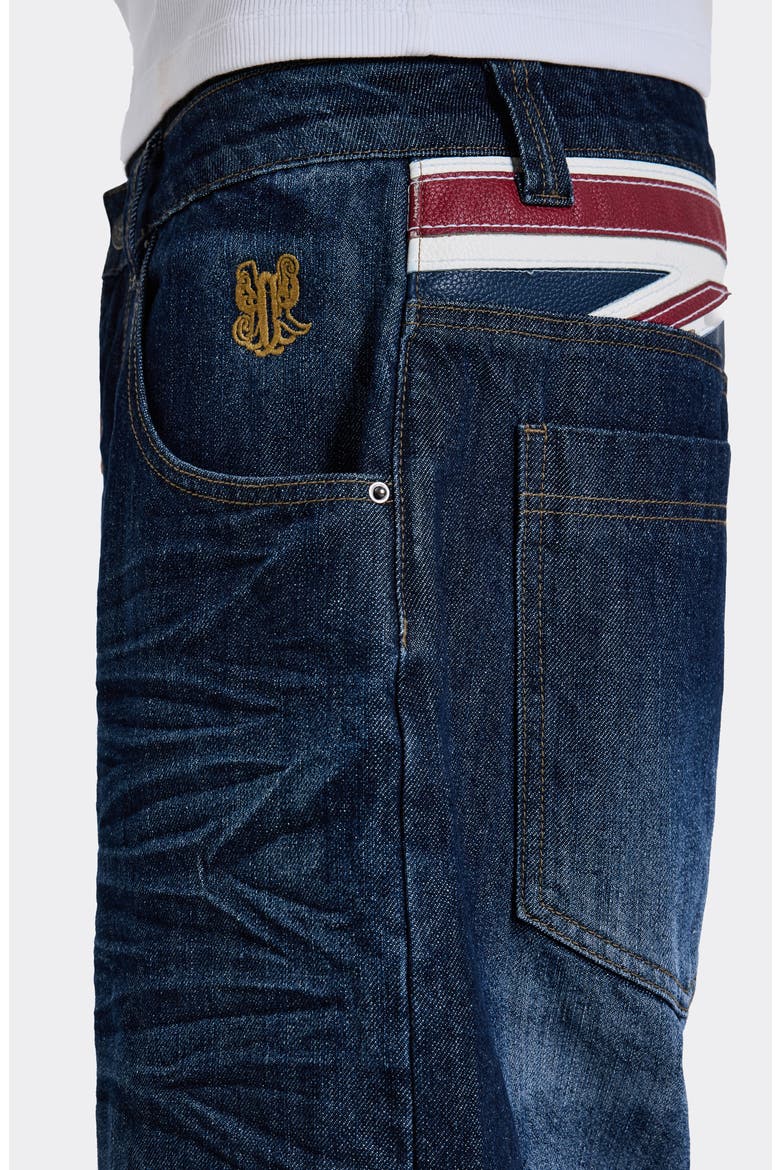 Kingdom Colossus Baggy Denim Shorts, Alternate, color, INDIGO