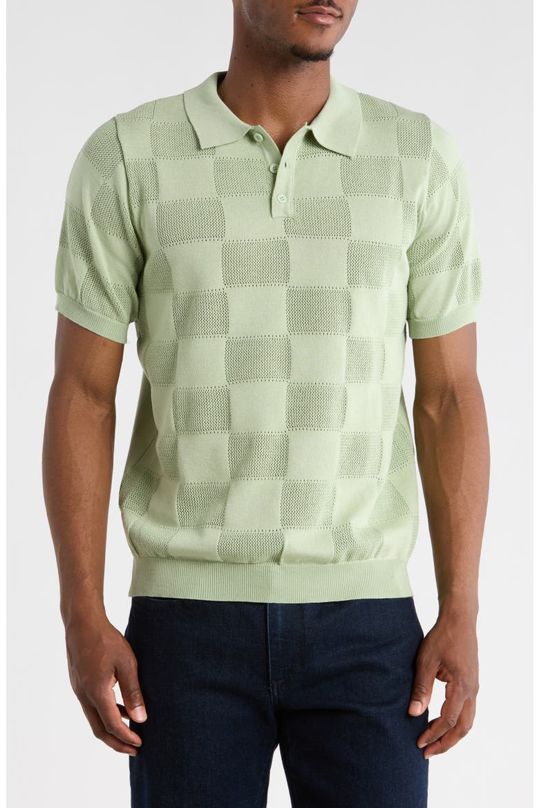 Slim Fit Polo Sweater, Main, color, SAGE