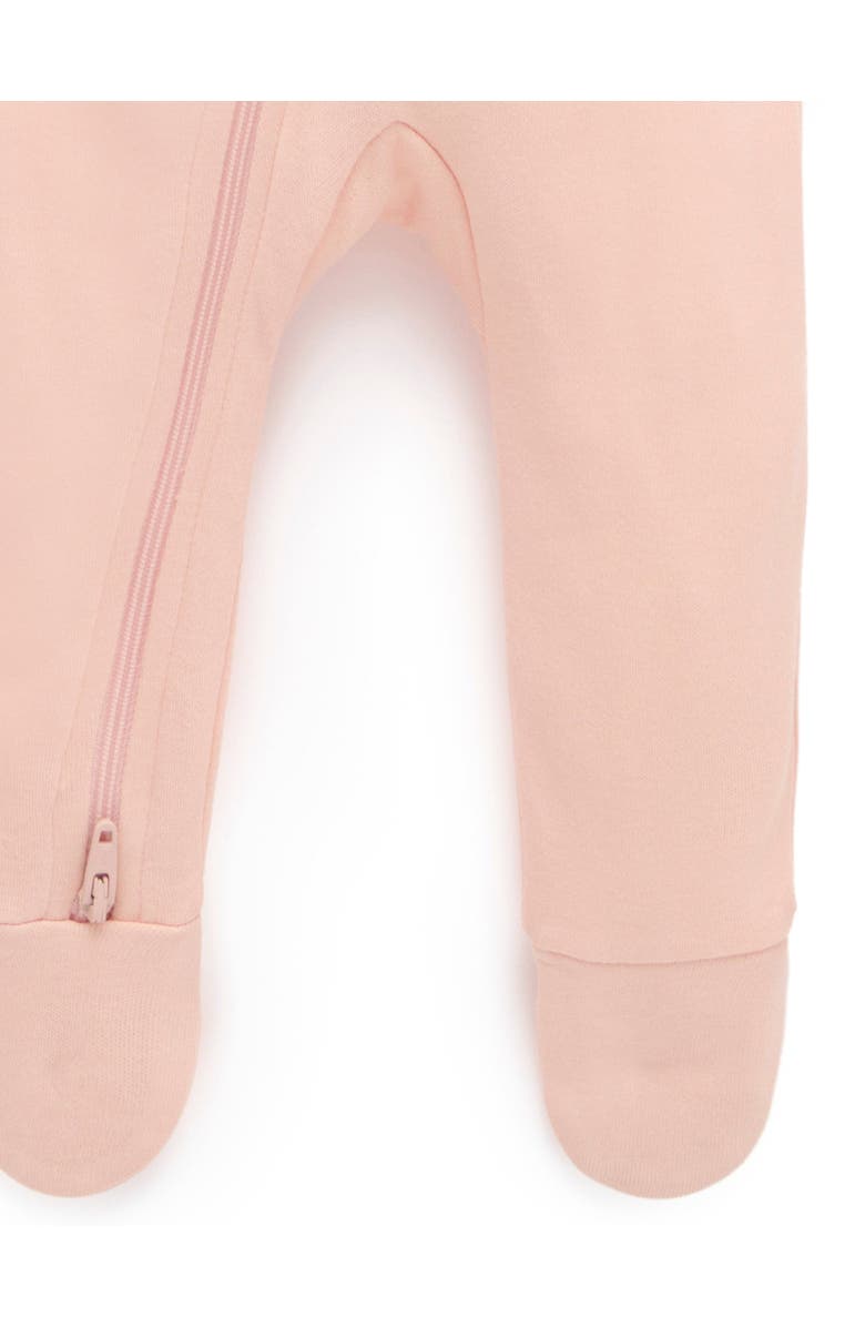 Purebaby 2 Pack Basics Printed Zip Footie Girls, Alternate, color, Girl's Woodland Print