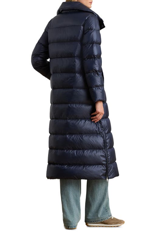 Ralph Lauren Lauren Maxi Soft Long Puffer Coat In Blue
