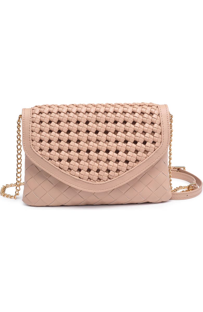 URBAN EXPRESSIONS HANDBAGS Woven Flap Crossbody Bag, Main, color,