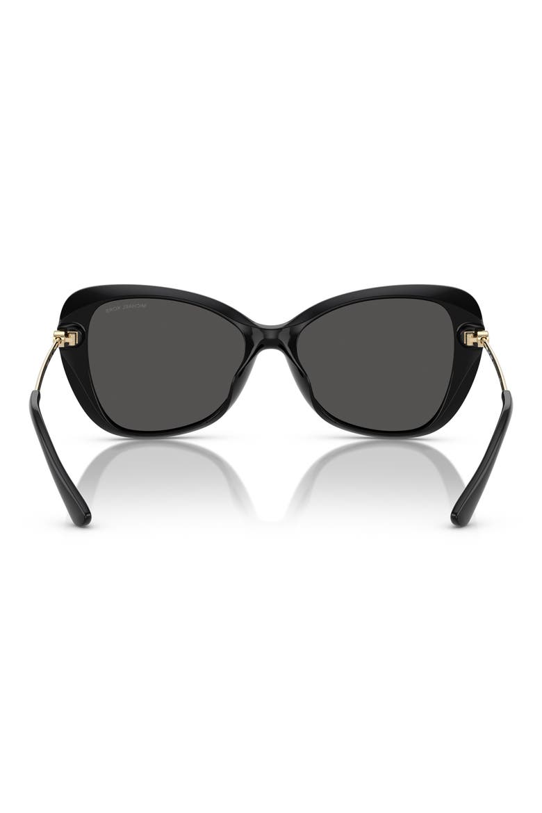 56mm Butterfly Sunglasses, Alternate, color, BLACK