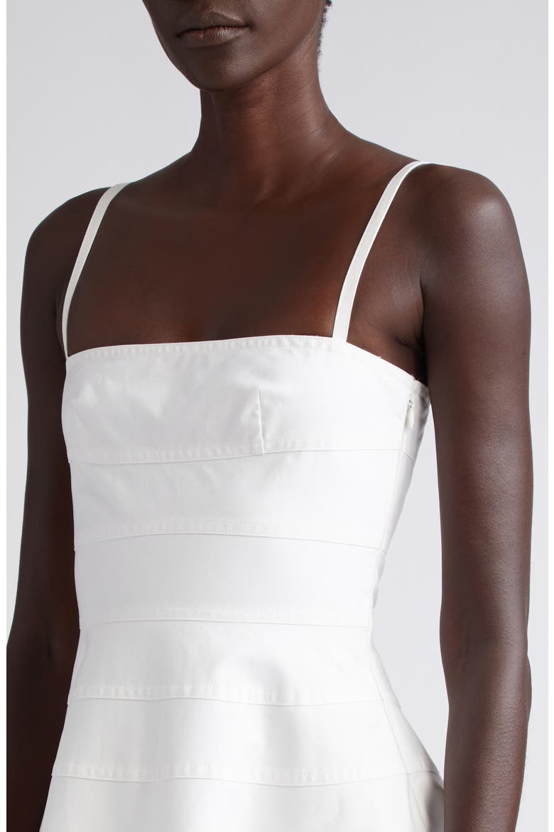 Connie Tiered Cotton Fit & Flare Dress, Alternate, color, NATURAL WHITE