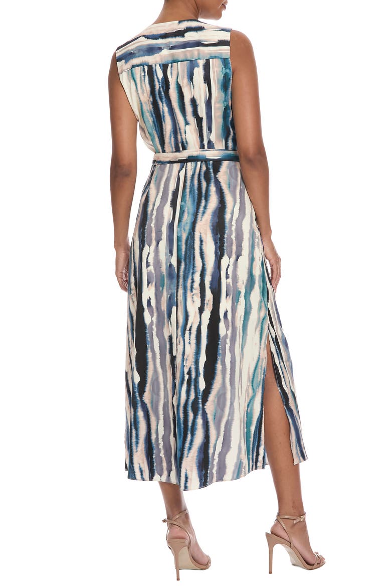 Tie Dye Stripe Sleeveless Dress, Alternate, color, WHISPER WHITE/ WASHED INDIGO