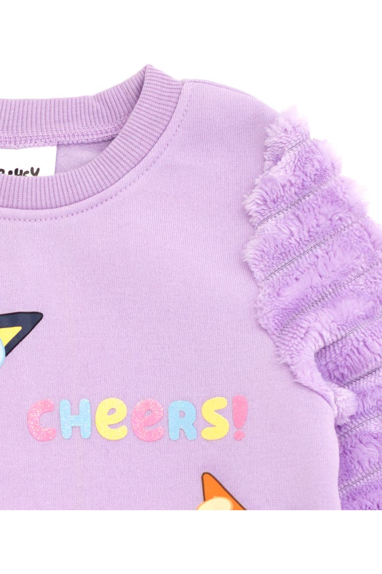 Faux Fur Pullover Sweatshirt, Alternate, color, Lavender