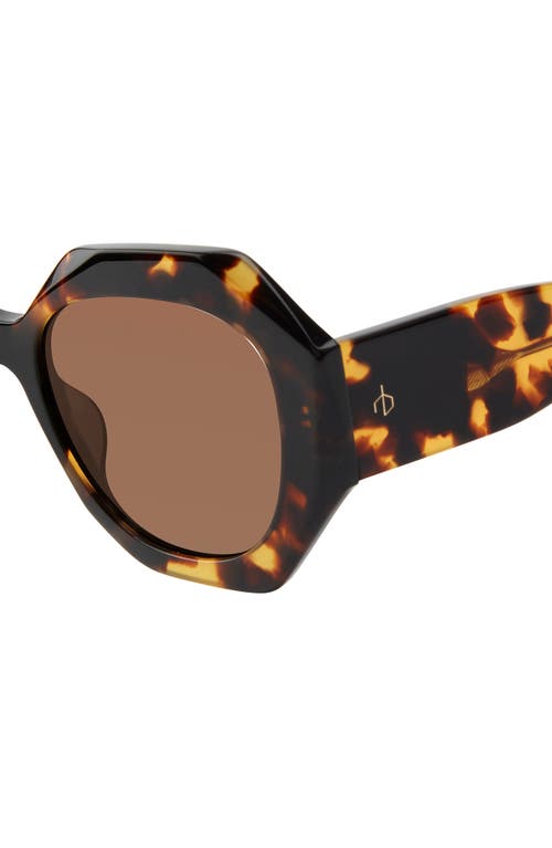Rag & Bone 53mm Rectangular Sunglasses In Brown