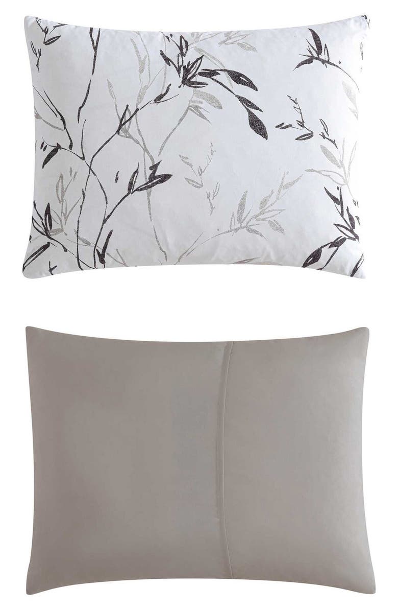 Kenneth Cole New York Ink Wash Vine Comforter & Throw Set, Alternate, color, Charcoal