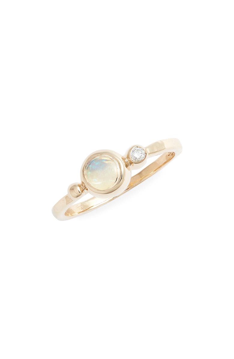 Anzie Dew Drop Bonheur Ring, Main, color, Australian Opal