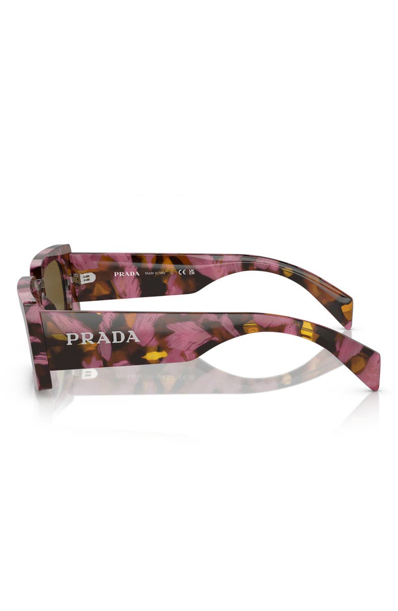 Prada 54mm Pillow Sunglasses, Alternate, color, Brown Tort