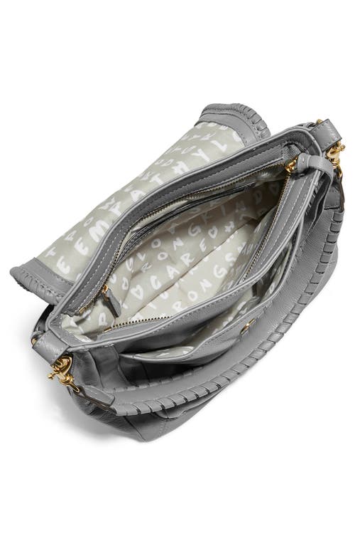 Aimee All For Love Convertible Leather Shoulder Bag In Gray