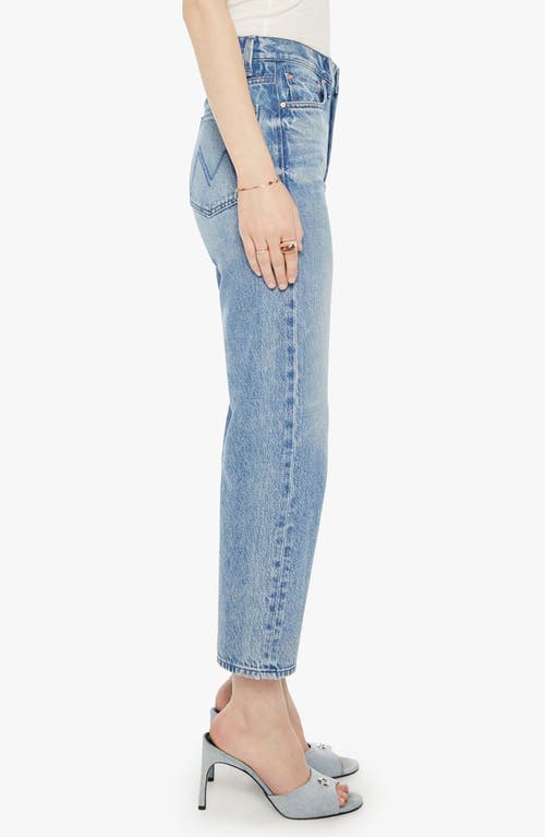 Mother The Newbie High Waist Crop Straight Leg Jeans In Blue