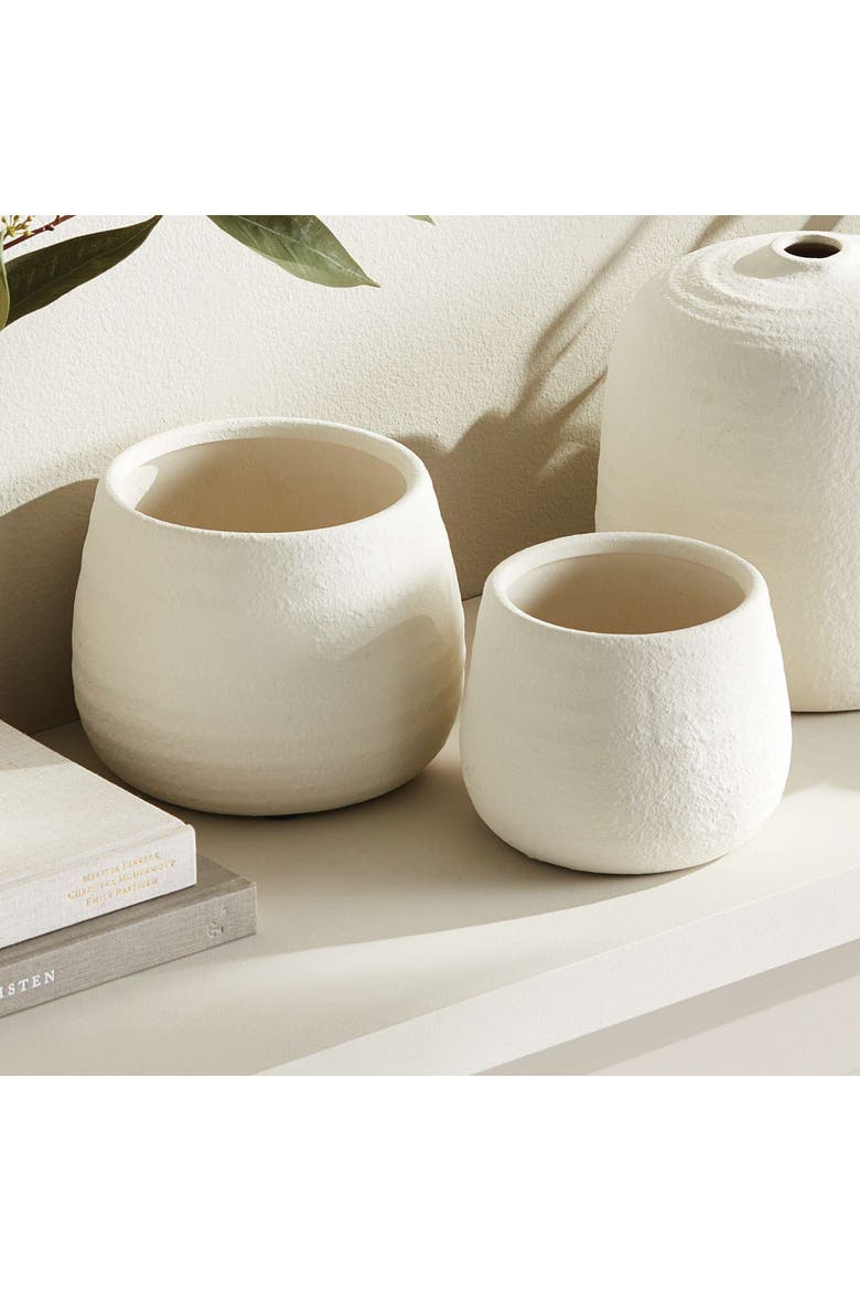 Selma Pots Set Of 2, Alternate, color, White