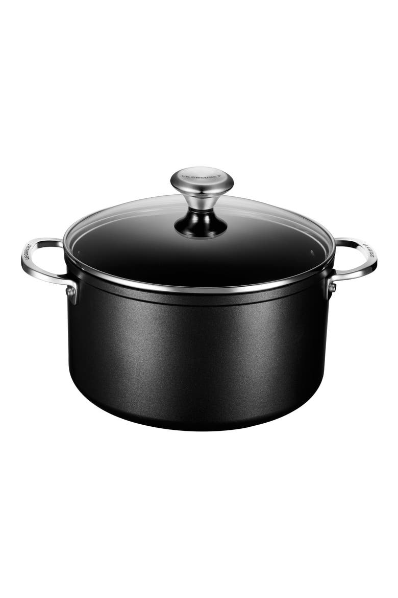 6.3-Quart Toughened Nonstick PRO Stockpot, Main, color, BLACK