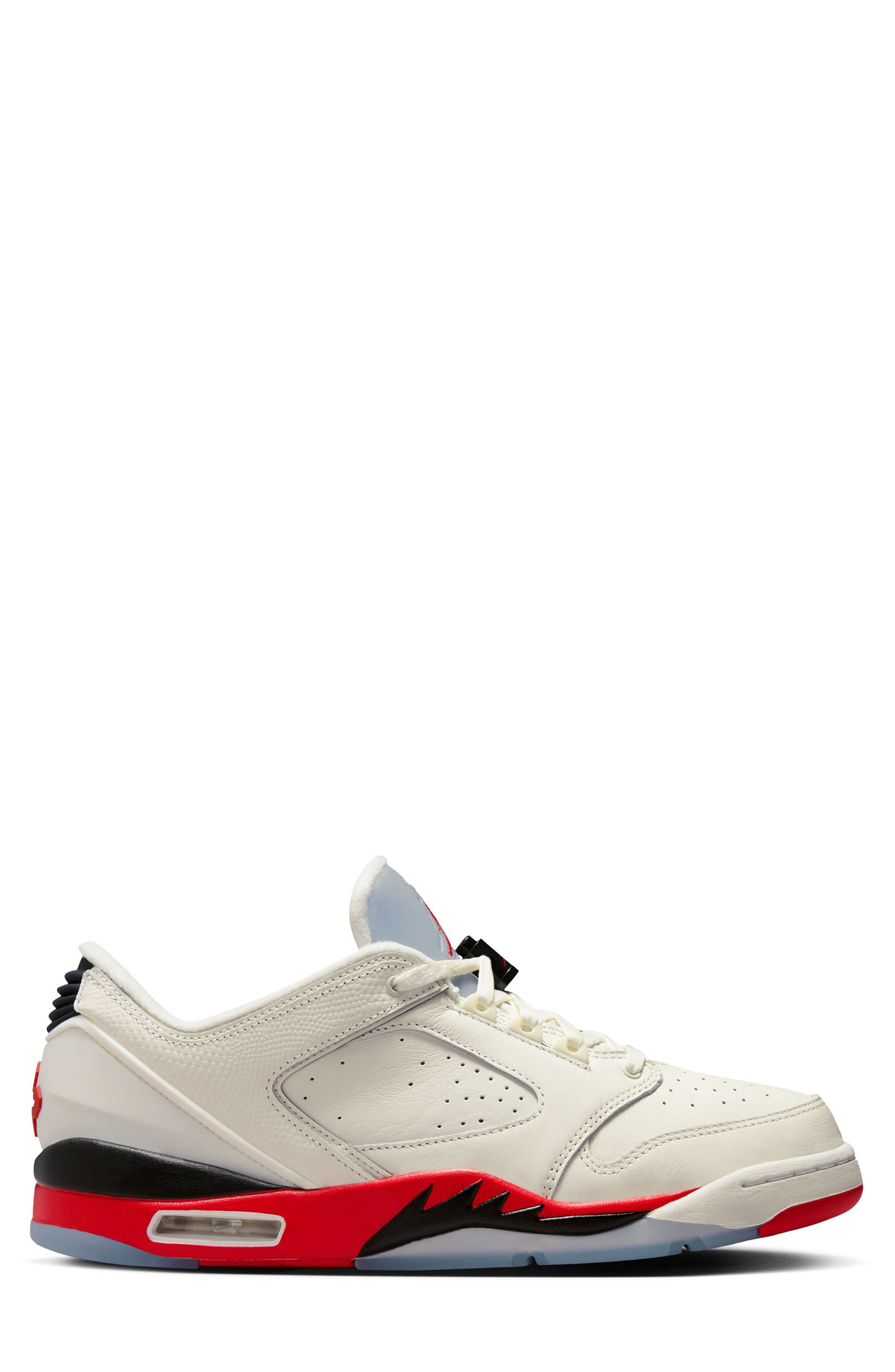 Jordan Sixty Plus Low Basketball Sneaker, Alternate, color, 100 Sail/Fire R