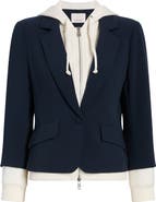 Cinq à Sept Le Petite Khloe Zip-Up Hoodie Blazer