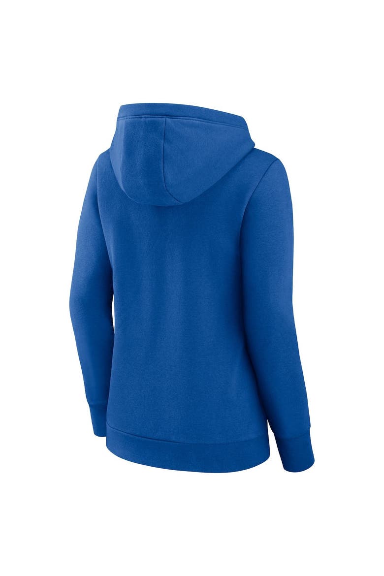 Women's Fanatics Branded Royal Buffalo Bills Iconic Cotton Fleece Checklist Pullover Hoodie, Alternate, color, Royal