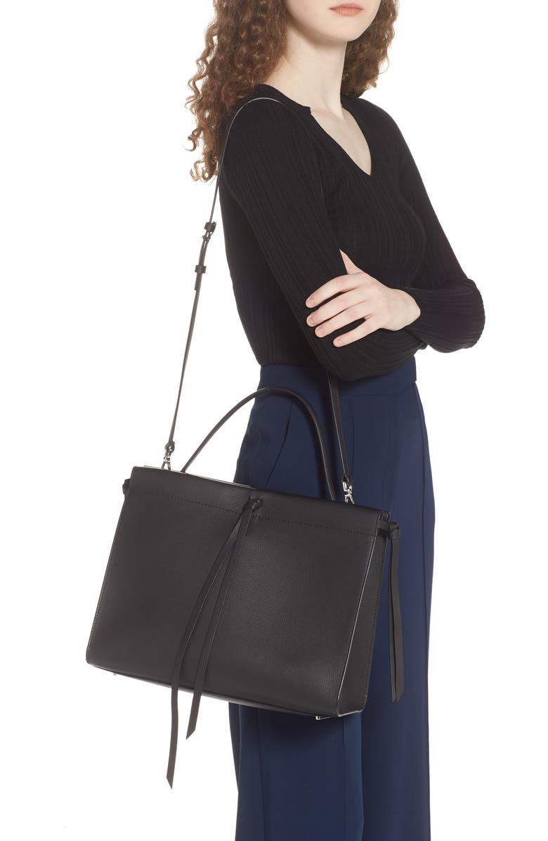 BOSS Katlin Small Leather Tote, Alternate, color,